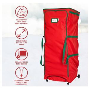 Bolsa de Almacenamiento Navideña con Logotipo Personalizado, Extra Grande, para Decoraciones Navideñas, Guirnaldas y Árboles, con Ruedas - Product Image 4