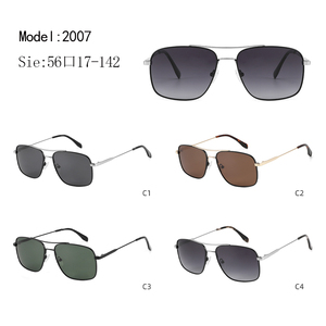 Unisex Rectangle Pilot Sunglasses Full Rim Metal Frame UV400 Protection for Outdoor Activities Adult - Product Image 3