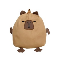 Produit phare : Sacs à dos en peluche couleur marron, jouet en peluche Capybara Kawaii 26cm 38cm, le sac à dos en peluche pour enfants