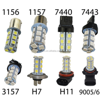 Feux antibrouillard de voiture blancs 12V H7 18SMD 18LED 5050 Ampoule antibrouillard de voiture Autres accessoires d'éclairage de voiture pour rénovation/mise à niveau