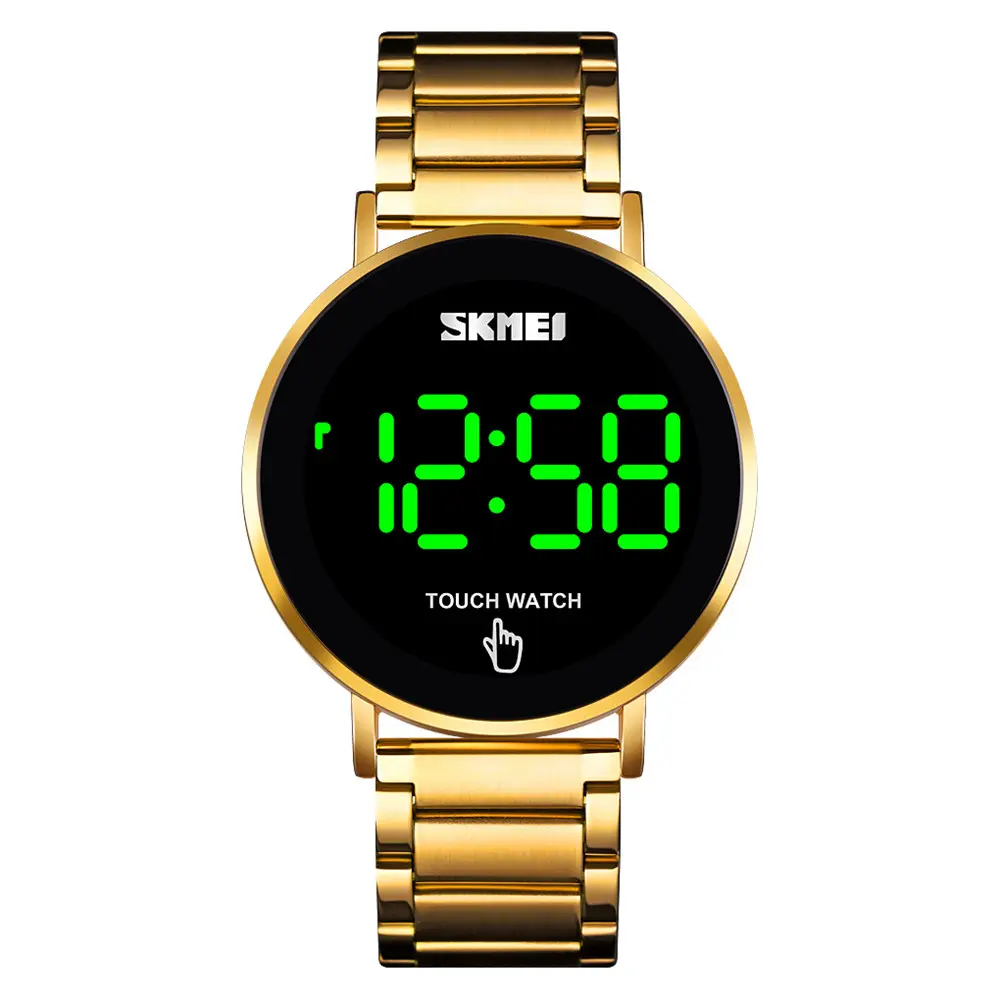 חדש עיצוב Skmei 1550 מסך מגע LED שעון דיגיטלי נירוסטה גברים שעוני יד