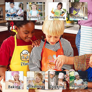 Entrega Rápida, <span class=keywords><strong>Delantal</strong></span> de Pintura para Niños, Servicio OEM, <span class=keywords><strong>Delantal</strong></span> Blanco para Niños, Juego de Delantales para Hornear, <span class=keywords><strong>Delantal</strong></span> de <span class=keywords><strong>Gabardina</strong></span> Personalizado con Sublimación y Logotipo - Product Image 4