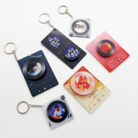 Mini lecteur de musique CD porte-clés Mini Idol, porte-clés avec lecteur de carte, breloques d'album de musique Kpop, mini boîte CD NFC en acrylique DIY, porte-clés avec étiquette NFC