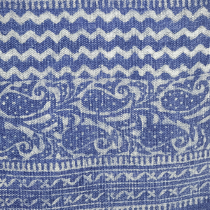 Tendencia clásica hecha a mano 100% algodón 68 "X 24" tamaño azul Floral impreso Rectangular Unisex Yoga Mat para ejercicio en casa - Product Image 1