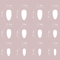Faux ongles en acrylique de luxe 3D de haute qualité, forme amande, pointus, à presser, avec colle pour ongles artificiels