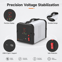 Stabilisateur de tension AVR monophasé 1KVA 120/220V personnalisable, type relais automatique, avec temporisation 6s/180s, directement de l'usine