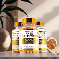 Capsules de blanchiment de la peau OEM 10000mg de marque privée capsules d'or éclaircissantes pour l'exportation