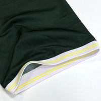 Jersey Sepak Bola Retro Kustom Cetak Lengan Pendek untuk Personalisasi Leher Kaos Sepak Bola Ringan
