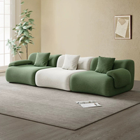 Canapé de salon moderne de luxe, sectionnel surdimensionné, en velours, modulaire compressible, ensemble de canapés écologiques pour villa et sous-sol