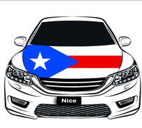 Housse de protection de capot de voiture en polyester extensible, imprimée numériquement avec le drapeau de la Guadeloupe, imperméable et anti-plis, élastique pour moteur de voiture