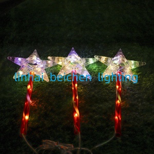 Lumière solaire <span class=keywords><strong>de</strong></span> Noël IP44 étanche, étoile colorée à piquer pour jardin extérieur avec 8 modes pour la décoration <span class=keywords><strong>de</strong></span> chemin - Product Image 4