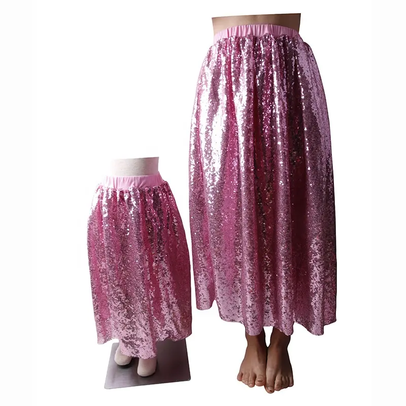 Sequin Cirkel Rok Bloemenmeisje Rok Photoshoot Formele Outfit Baby Peuter Meisje Bruiloft Volledige Lengte Sparkle Sparkly Rok