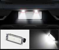 Nouveau Canbus voiture LED numéro plaque d'immatriculation lumière pour Renault Megane 3 Clio Laguna 2 Megane 3 Twingo Master Vel Satis clignotant