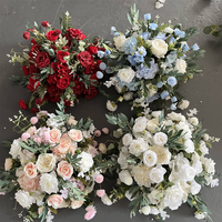 Boule de fleurs artificielles en soie blanche personnalisée C-716 avec glycine pour décoration de table de mariage et événements festifs