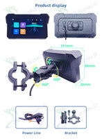 Layar pintar mobil Android 5 inci Carplay Harga Murah pabrik untuk motor Universal layar sentuh koneksi cepat kedap air