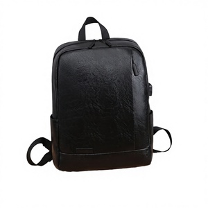 Wholesale Men's Fashionable Travel Business Casual Dual-shoulder Waterproof PU Polyester Lining <b>Computer</b> Backpack - Product Image 3