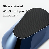 Nano verre pied râpe meuleuse avec longue poignée peau morte enlever callosités pédicure pierre ponce talon grattage callosités fichier