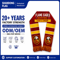 Écharpe de supporter personnalisée en polyester, imprimée par transfert thermique haute définition, pour événements sportifs