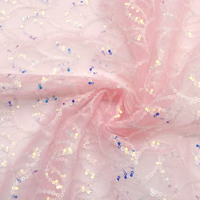 Tissu en maille brodé de sequins sirène de haute qualité, motif écailles de poisson, tulle pour robes de mariée et robes de soirée élégantes pour femmes, vente en gros