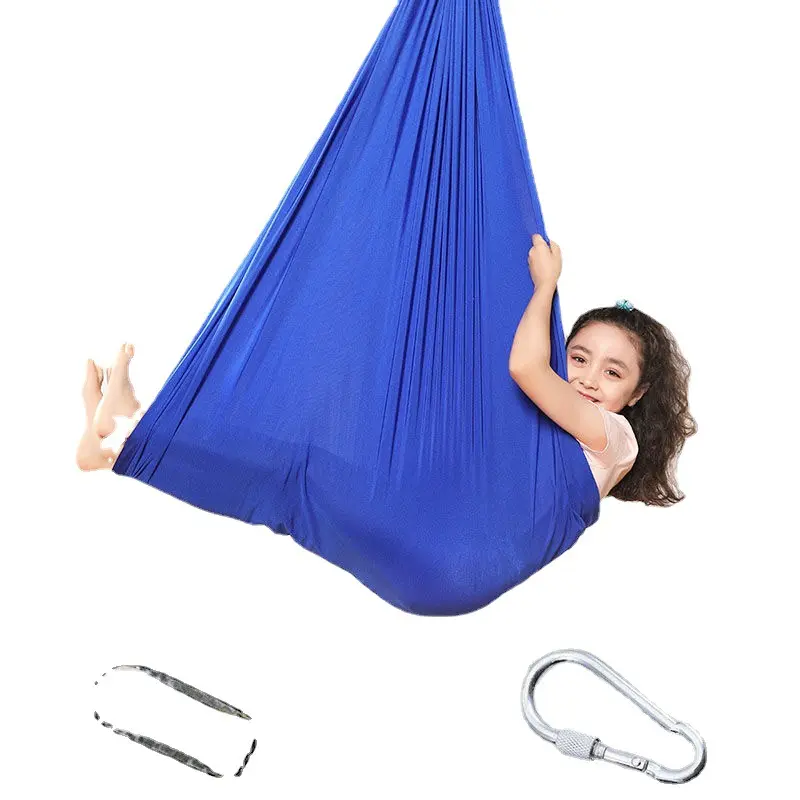 Kids Bouncy Hammock Therapy Swing Innen-und Außen schaukel Yoga Hängematten für Autismus ADHS ADD Cuddle Bis zu 80kg