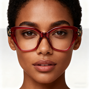 Occhiali Anti Luce Blu con Design a Testa <span class=keywords><strong>di</strong></span> <span class=keywords><strong>Serpente</strong></span> 2025, Occhiali da Vista Moda per Donne, Montatura Rosa Rossa a Occhio <span class=keywords><strong>di</strong></span> Gatto, Occhiali Trasparenti - Product Image 2