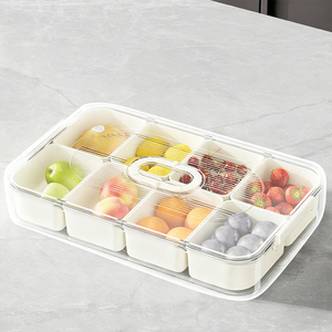 Hẹn Giờ chia Snack trái cây thịt phân loại lưu trữ khô gia vị Organizer nhựa thực phẩm lưu trữ <span class=keywords><strong>container</strong></span> cho nhà bếp đựng thức ăn tủ lạnh - Product Image 3