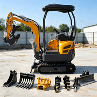 Mini-excavatrice sur chenilles de 1,8 tonne avec moteur Euro 5, fabricant OEM, pelle hydraulique compacte à chenilles en caoutchouc pour opérations en espace restreint