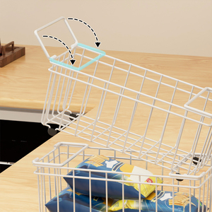 Cestas de Almacenamiento de Alambre Metálico Apilables de Alta Resistencia, Organizadores para Congelador y Refrigerador para Carne y Alimentos - Product Image 3