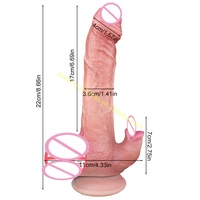 Vibrateur télescopique en silicone liquide pour hommes, télécommandé, avec fonction de chaleur et de vibration, pour usage individuel, réaliste, en silicone, vente en gros