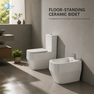 Set WC e <span class=keywords><strong>Bidet</strong></span> in Ceramica a Due Pezzi, Sanitari per Bagno, Combo WC e <span class=keywords><strong>Bidet</strong></span> per il Mercato Argentino - Product Image 2
