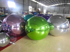 Boule de miroir décorative métallique verte suspendue géante flottante Ballons métalliques Boules gonflables géantes brillantes - Product Image 2