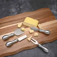 Ezmesi mini pirinç peynir kurulu bıçak seti peynir dilimleme paslanmaz çelik bıçak tabağı ve bıçak seti dilimleme kesici