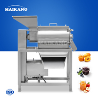 Hoge Efficiëntie Dubbele Enkeltraps Fruitpers en -pulpermachine voor Mango- en Appelsap Extractor met Steenverwijderaar