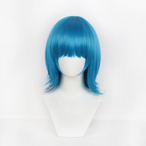 Vente en gros Party <span class=keywords><strong>Jinx</strong></span> Perruque Cosplay 35cm Court Bleu <span class=keywords><strong>League</strong></span> <span class=keywords><strong>of</strong></span> Legends LOL Arcane Anime Cheveux Synthétiques Halloween Party Cosplay Perruque - Product Image 2