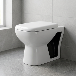 WC en céramique noir imprimé rétro, à poser au sol, de style européen, pour salle de bain - Product Image 5