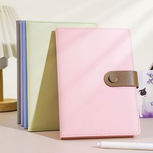 New Style Macaron Color Magnetic Buckle A5 Notebook PU Leather Cover Diary <b>Journal</b> for Promotion - Product Image 2