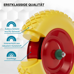 400-8 Nhiệm Vụ Nặng Nề Khả Năng Tải PU Cao Su Phụ Tùng Bánh Xe Tay Xe Tải Xe Đẩy Rắn Polyurethane Bọt Caster Bánh Xe - Product Image 5