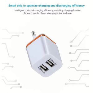 Universal Mobile Phone Charger Dual Usb Port 10w US Wall Charger <b>Block</b> Portable 2.1a Power Charger Adapter - Product Image 3