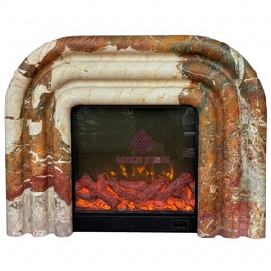Cornice per Caminetto in Marmo Rosso di <span class=keywords><strong>Brescia</strong></span>, Elemento Architettonico in Pietra su Misura per Interni di Lusso - Product Image 6