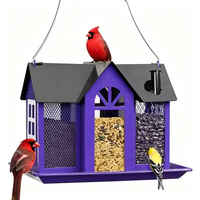 Décorations d'extérieur, fournitures pratiques pour le jardin, nouveaux mangeoires à oiseaux créatifs en forme de maisons suspendues