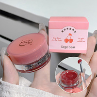 Gege Bear Lip Gloss Selai Kaleng Melembapkan Hasil Akhir Berkilau Cermin Tidak Menempel di Gelas Nyaman Ultra Mengkilap Lip Glaze