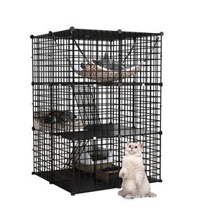 Assemblage simple Clôture intérieure et extérieure détachable pour animaux de compagnie <span class=keywords><strong>Cage</strong></span> pour petit oiseau chat et chien avec plateau en plastique pour chats et chiens - Product Image 1