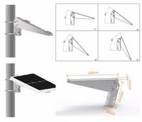 Support de panneau solaire Kit de montage sur poteau Support de montage mural à bras unique pour caméra Système de surveillance CCTV pour caméra d'alimentation solaire