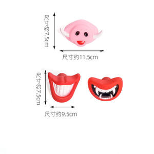 Sıcak satış premium vampir dişleri komik gıcırtılı köpek dişleri oyuncak vinil cadılar bayramı pet oyuncaklar - Product Image 6