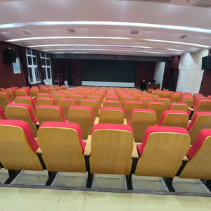 Sillas de Conferencia para <span class=keywords><strong>Muebles</strong></span> Comerciales, Silla Moderna de Tela Plegable para el Hogar, Oficina, Escuela, Auditorio, Iglesia, Acolchada - Product Image 5