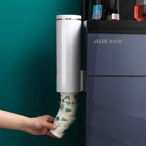 Dispensador de vasos de lujo ligero, soporte de pared a prueba de polvo, dispensador de agua desechable, almacenamiento de papel, dispensador automático de vasos de agua - Product Image 4