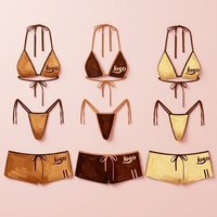 Fabricante de Trajes de Baño Personalizados, Bikini de Moda de Verano para Mujer, Traje de Baño de Dos Piezas con Logotipo de Lujo, Traje de Baño de Diseñador