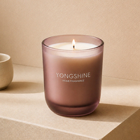 Pot à bougie parfumée en verre à fond rond, couleur personnalisée, 200 ml, avec couvercle, pour bougies DIY à la cire de soja – Vente directe usine
