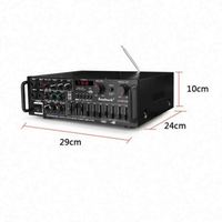 MP326BT Profesyonel Ev Ses Sistemi Amfisi Stereo 400W+400W 4 Ohm Mono 4 Kanal Metal EQ BT