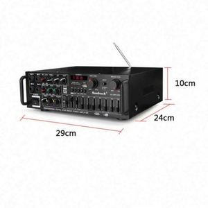 Amplificateur audio domestique professionnel MP326BT Stéréo 400W+400W 4 Ohm Mono 4 canaux Métal EQ BT - Product Image 3